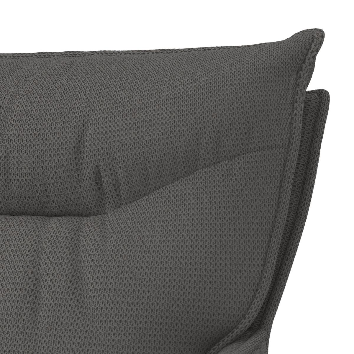 Armlehnstuhl Lorelei Grau Webstoff Drehbar Gepolstert - Naturfarben/Grau, MODERN, Holz/Textil (58/87/63cm) - Bessagi Home