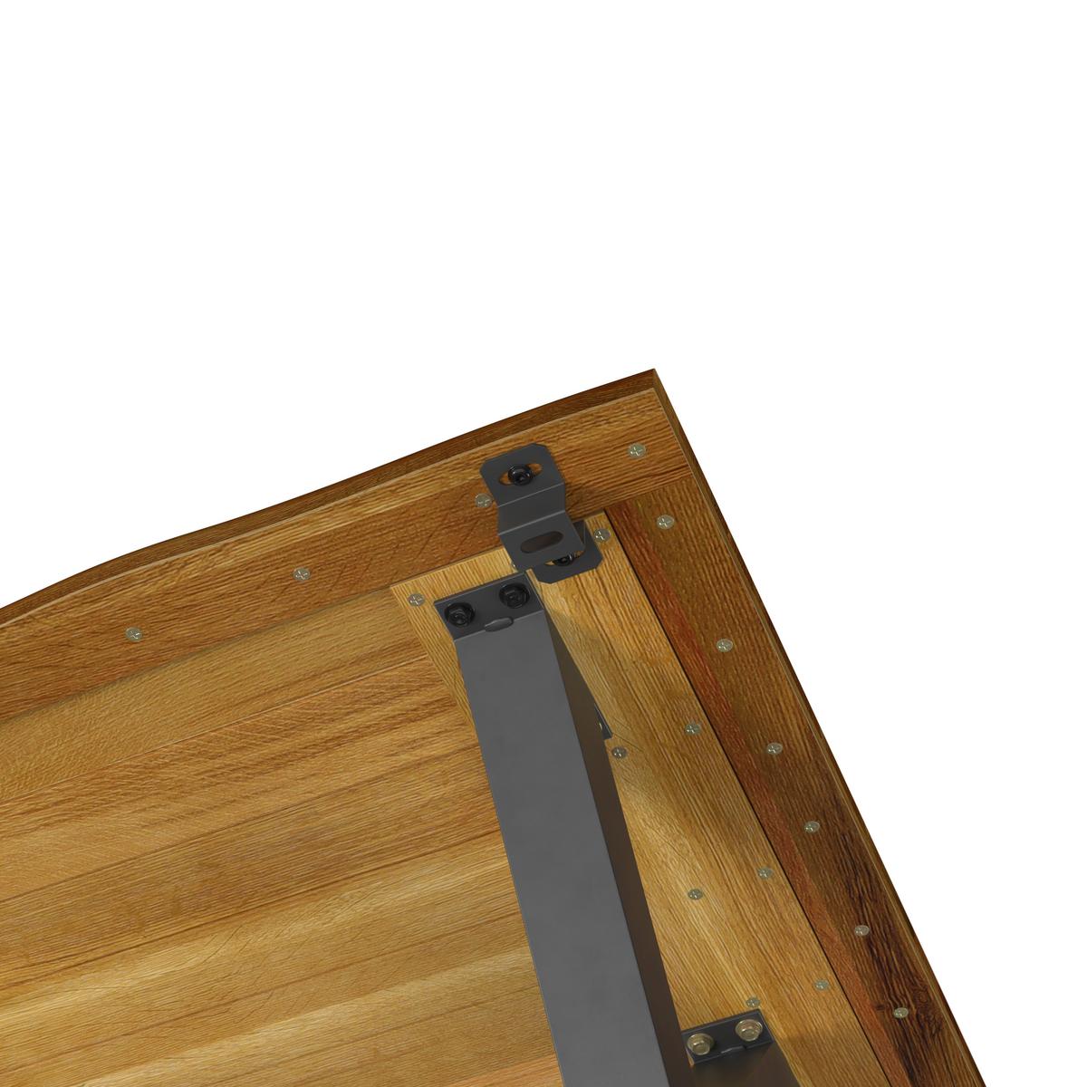 Ausziehtisch Ariano Eiche Echtholz ca. 160-240/90/76 cm - Eichefarben/Schwarz, MODERN, Holz/Metall (160-240/76/90cm) - Bessagi Home