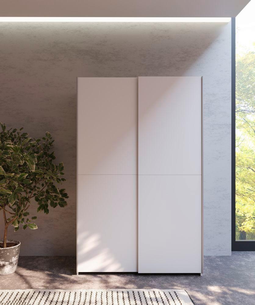 Omara Z Drsnimi Vrati Schach&matt - bela/barve aluminija, Moderno, kovina/leseni material (120,1/190,5/61,2cm) - Mömax