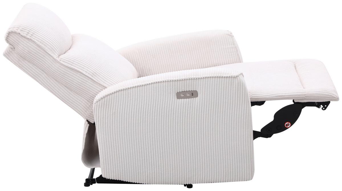 Tv Fotelj Leon, Bež, Relaks Funkcija - črna/bež, Basics, kovina/umetna masa (80/102/96cm) - Ondega