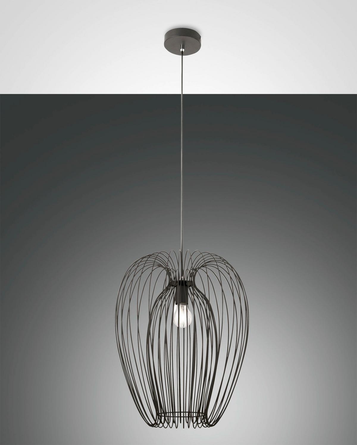 LAMPA WISZĄCA 3677-45-101 CAMP - czarny, Lifestyle, metal (40/200cm) - Fabas Luce
