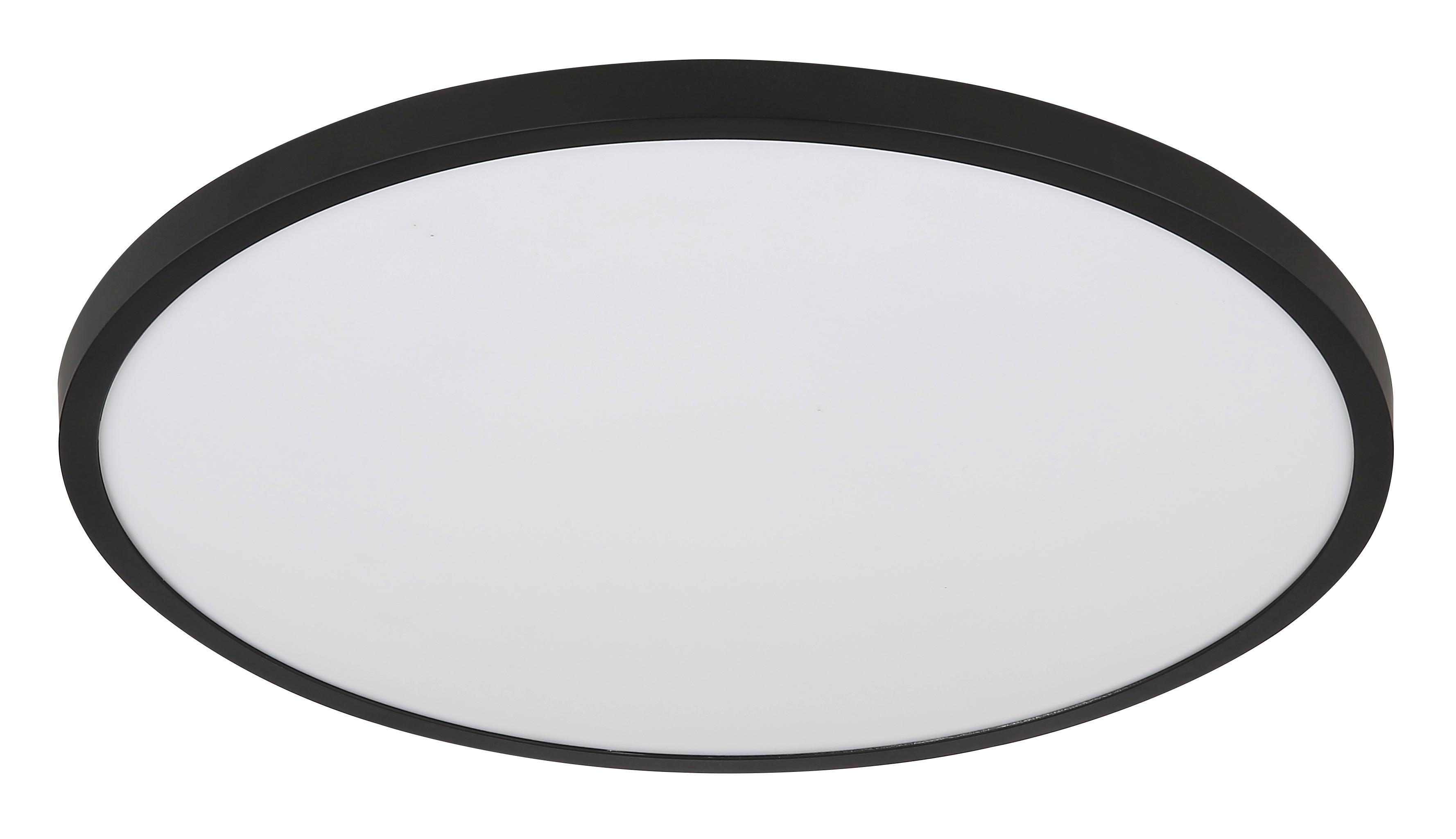 LED-DECKENLEUCHTE 41566-20S NIELSEN - Weiss/Schwarz, Konventionell, Kunststoff (30/3,5cm) - Globo