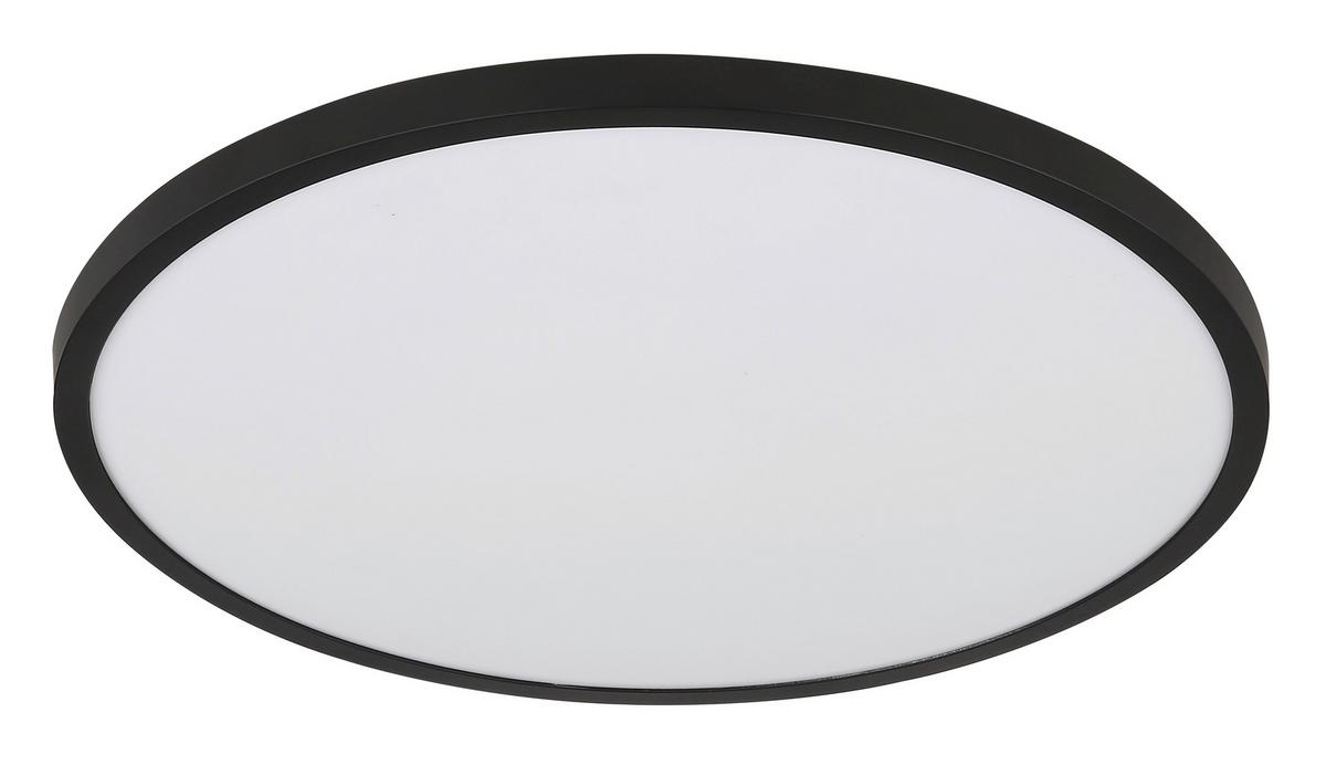 LED-DECKENLEUCHTE 41566-20S NIELSEN - Weiss/Schwarz, Konventionell, Kunststoff (30/3,5cm) - Globo