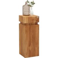 STOLIK BOCZNY MAYA - kolor dębowy, Modern, drewno (30/30/80cm) - Linea Natura