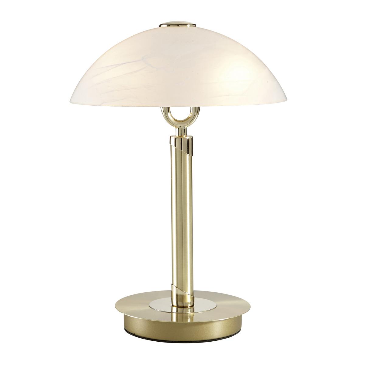 LAMPA STOŁOWA CAMBRIDGE *SBN* - kolor mosiężny/kolor chromowy, Basics, metal/szkło (25,5/37cm) - Novel