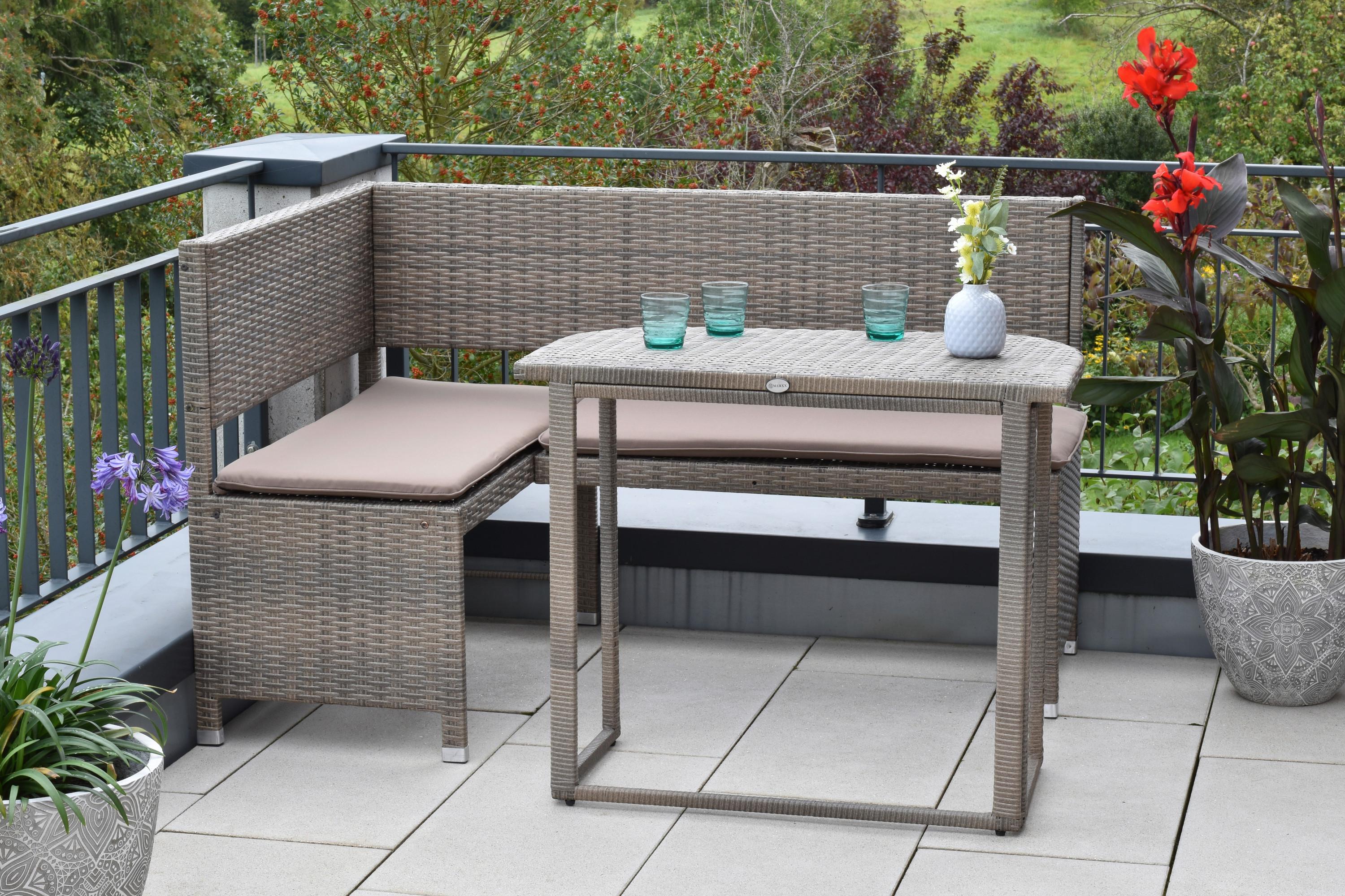 Vrtni Set Lambada, Naravna Barva, Z Blazino, 2-Delni - naravne barve, Konvencionalno, kovina/umetna masa - Gardenson