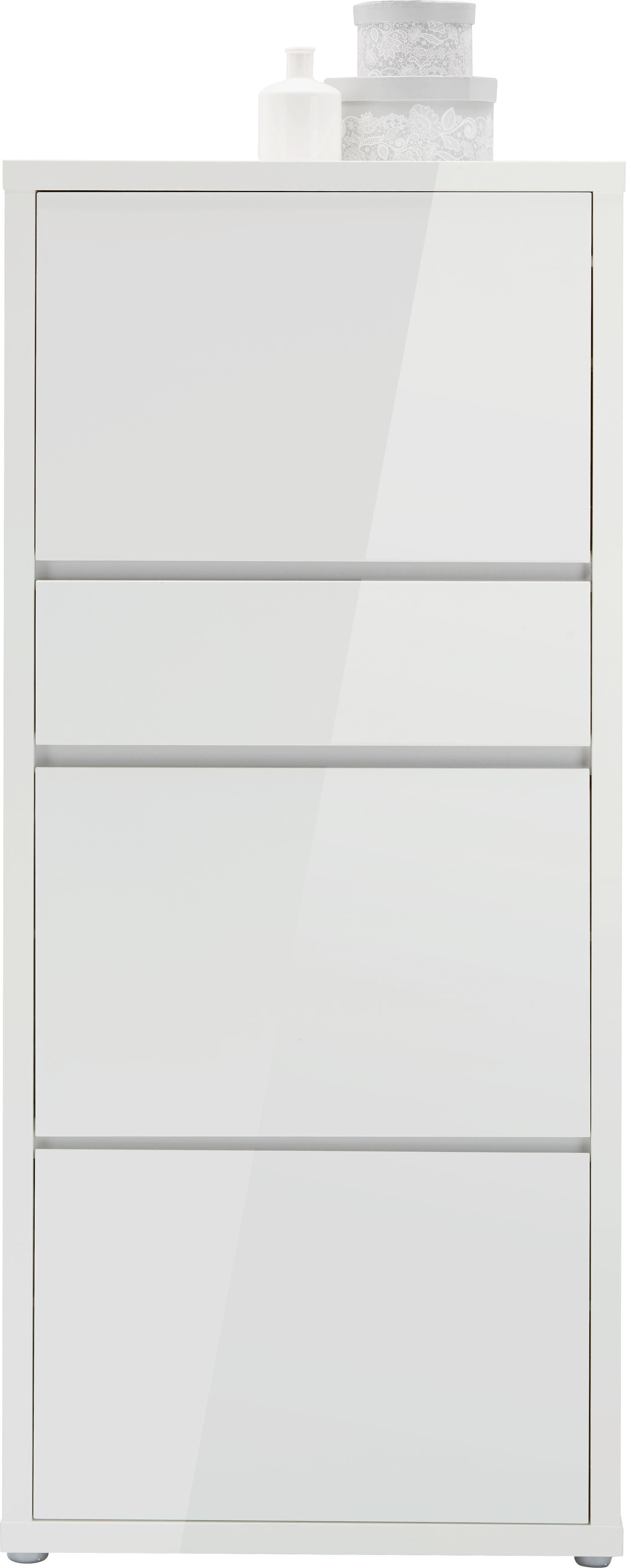 Schuhschrank in Weiß - Weiß, MODERN, Holzwerkstoff (64/146/36cm) - Mömax modern living