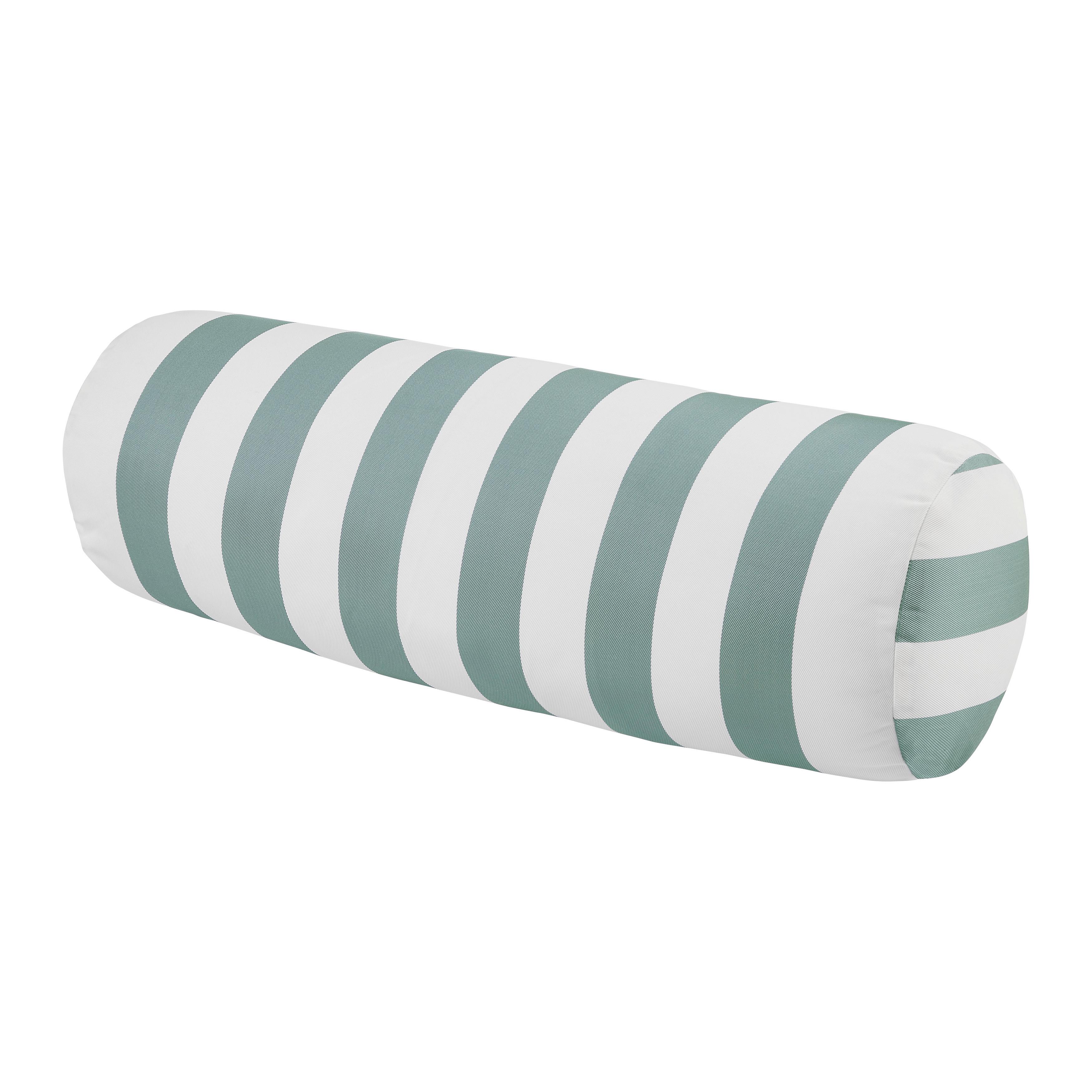 Nackenrolle Amore Gestreift Weiß/Mintgrün ca. 15x45cm - Weiß/Mintgrün, Textil (15/45cm) - Mömax
