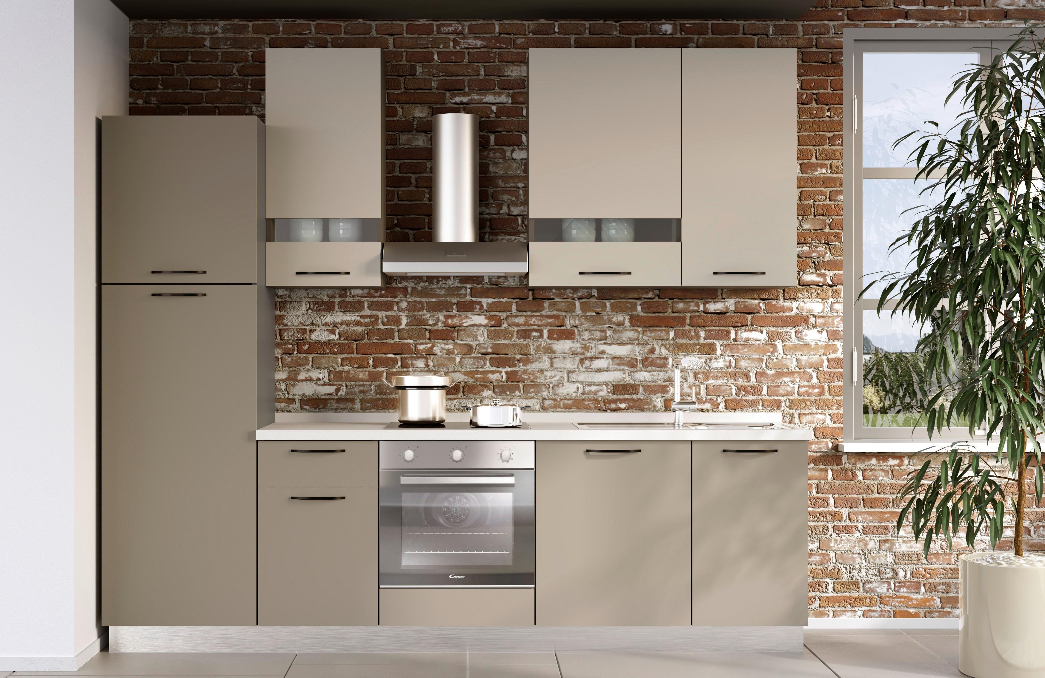 Bucatarie standard LORY - cappuccino/nisipiu, Modern, material pe bază de lemn (270/240/60cm) - Mömax