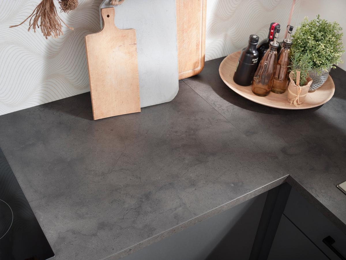 Kotna Kuhinja Z Aparati Oliver, 280x172cm - srebrne barve/siva, Design, kovina/leseni material (280/172cm) - Respekta