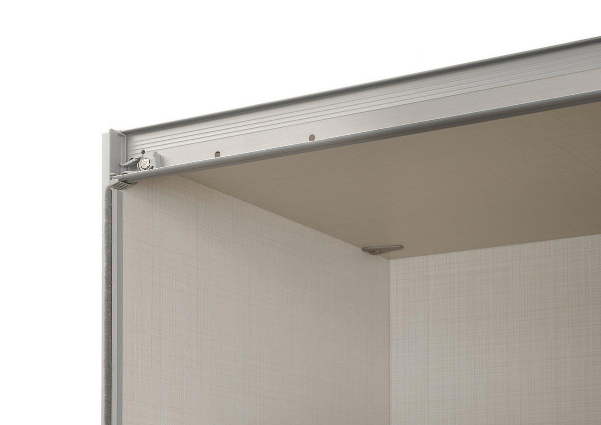 Dulap glisant cu uși de sticlă INCLUDO - ivoar, Konventionell, sticlă/material pe bază de lemn (298/222/68cm) - Premium Living