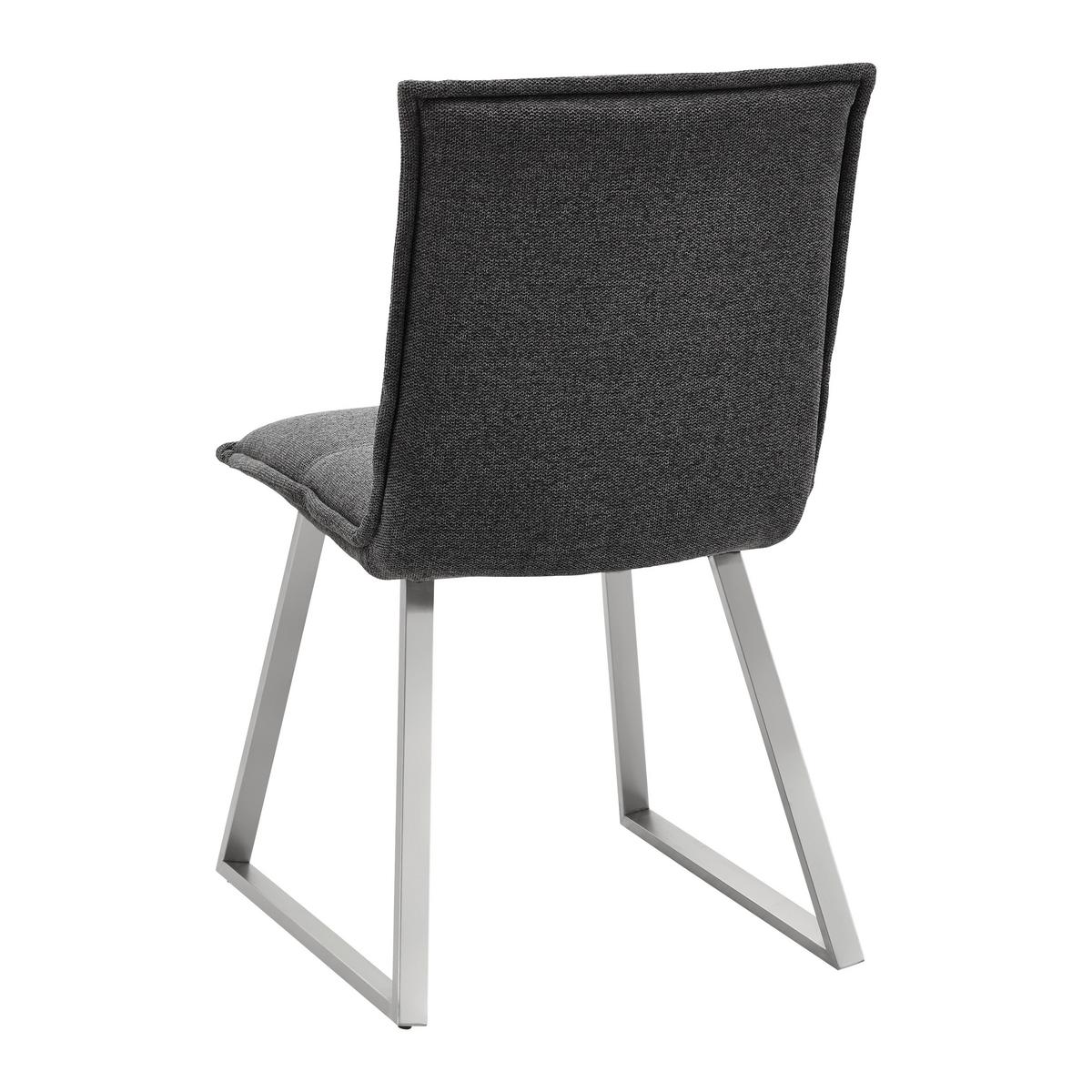 KRZESŁO EMILIO - kolor stalowy/ciemnoszary, Modern, metal/drewno (46/85/55cm) - Bessagi Home