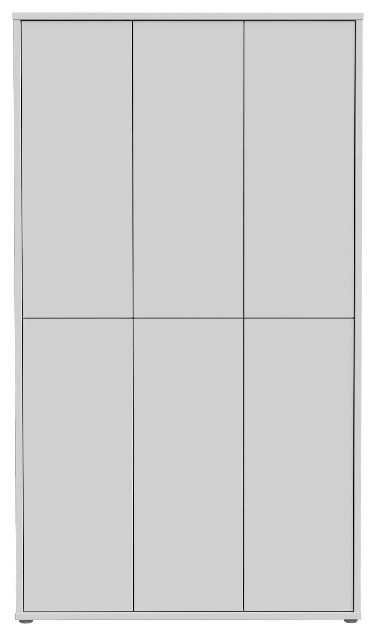 Dulap pentru pantofi ALICE SPRINGS - gri deschis, Basics, material pe bază de lemn (110/192/35cm) - Modern Living