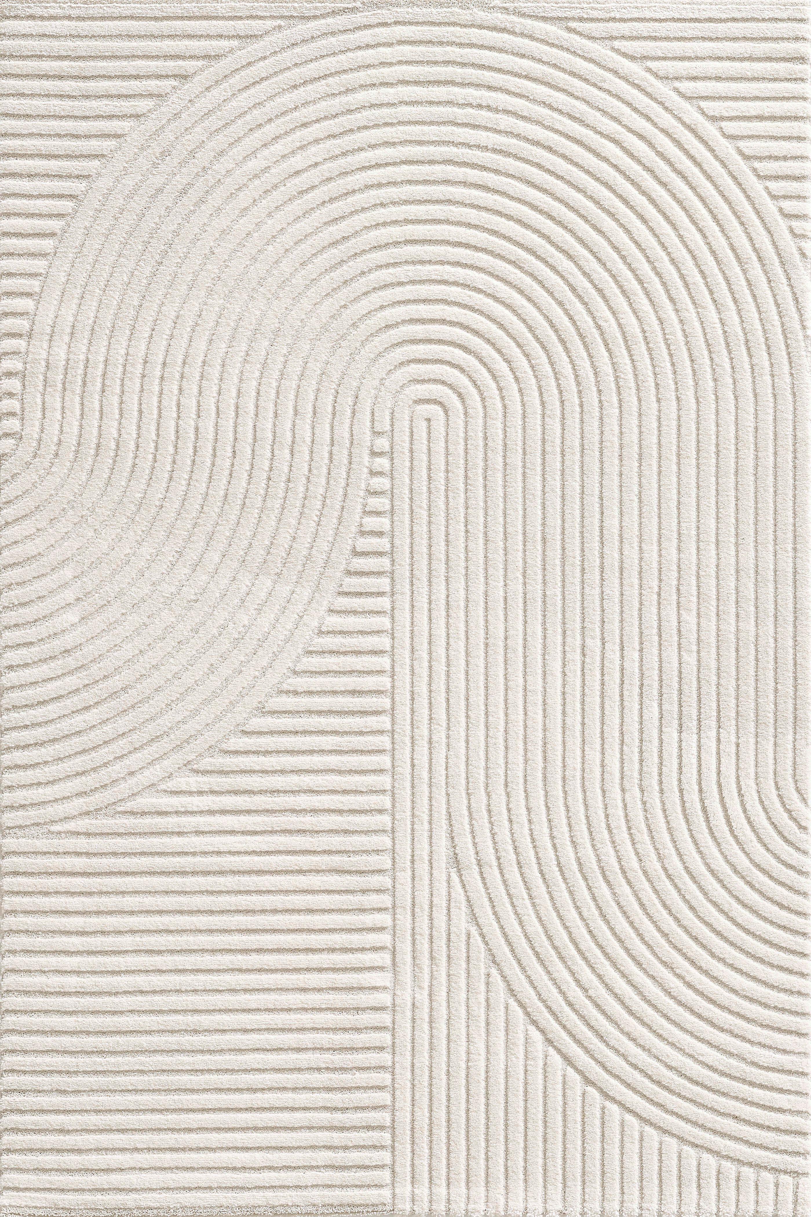 Webteppich Elio Creme/Beige ca. 80x150cm - Beige/Creme, KONVENTIONELL, Textil (80/150cm)