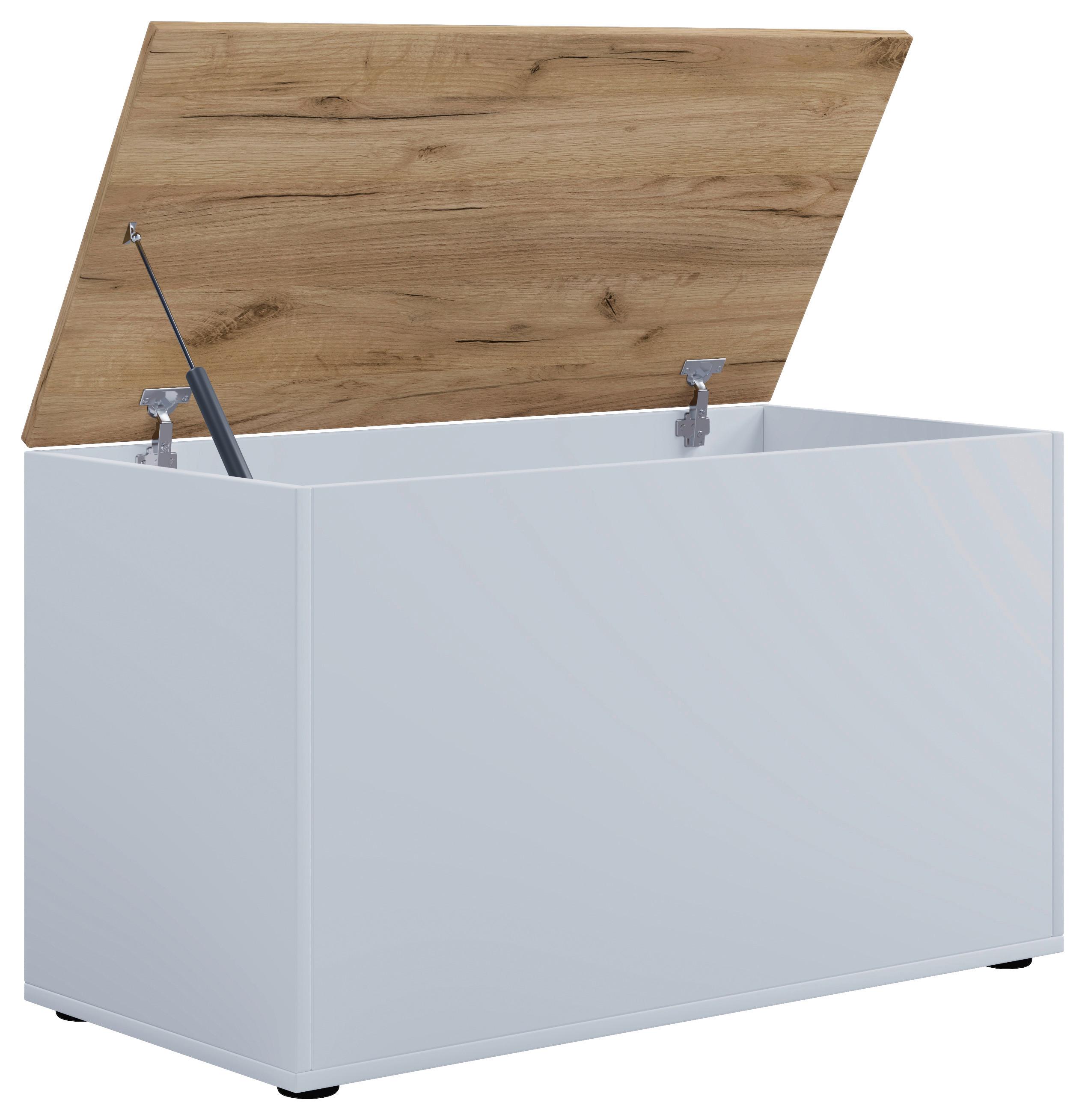 TRUHENBANK BENDOLA - Honigeiche/Weiss, Konventionell, Holzwerkstoff/Kunststoff (82/49/44cm) - MID.YOU