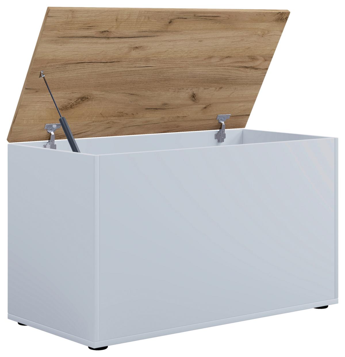 TRUHENBANK BENDOLA - Honigeiche/Weiss, Konventionell, Holzwerkstoff/Kunststoff (82/49/44cm) - MID.YOU