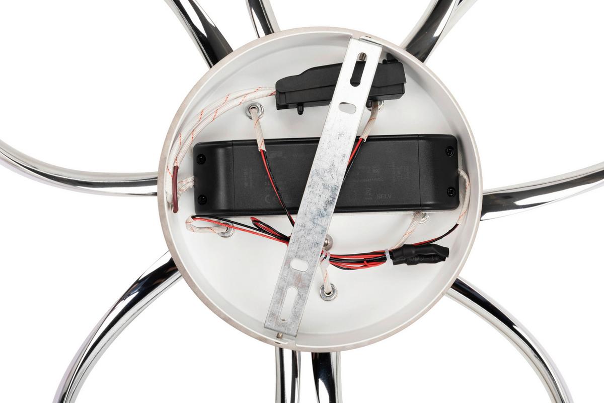 LAMPA SUFITOWA LED AUSTIN *SBN* - kolor srebrny, Trend, tworzywo sztuczne/metal (58/22cm) - Novel