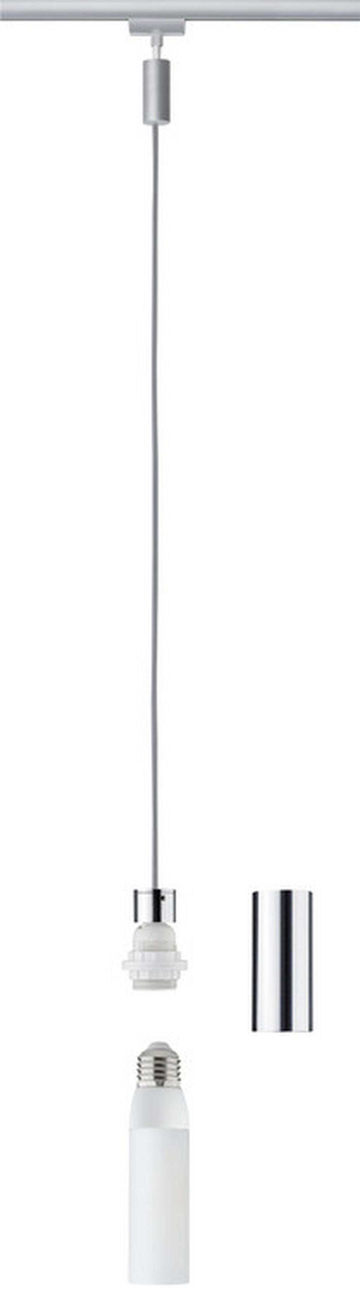 Schienensystem-Hängeleuchte Basic Pendulum max. 20 Watt - Chromfarben, Design, Metall (150cm) - Paulmann