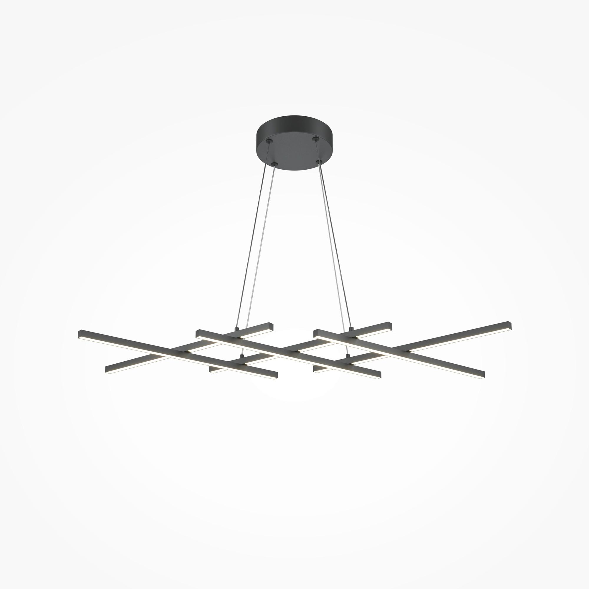 Pendelleuchte Mod244pl-L50bk - Schwarz, Design, Metall (103,5/307/30cm) - MAYTONI