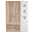 Kleiderschrank Braun/Weiß - (135/193/55cm) - PREMIUM LIVING