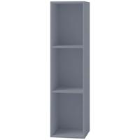 Schallplattenregal Platto in Grau, 3-fach - Grau, Basics, Holzwerkstoff (34/107/30cm) - MID.YOU