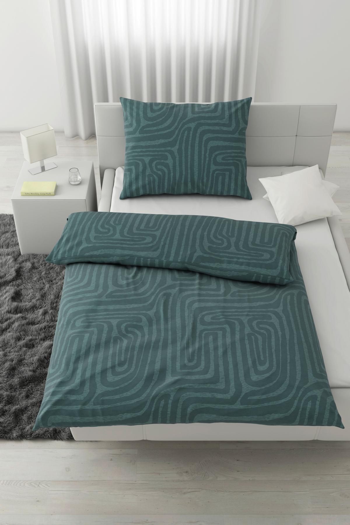 BETTWÄSCHESET LIAM - Grün, Modern, Textil (160/210cm) - Modern Living
