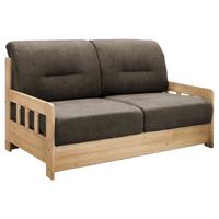 Schlafsofa Camino Holzkorpus Honig/Dunkelbraun - Dunkelbraun/Honig, LIFESTYLE, Holz/Textil (154/88/90cm) - Livetastic