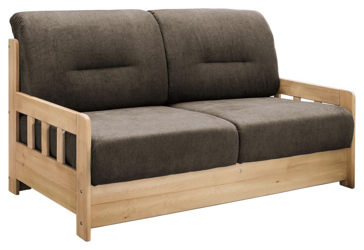 Schlafsofa Camino Holzkorpus Honig/Dunkelbraun - Dunkelbraun/Honig, LIFESTYLE, Holz/Textil (154/88/90cm) - Livetastic