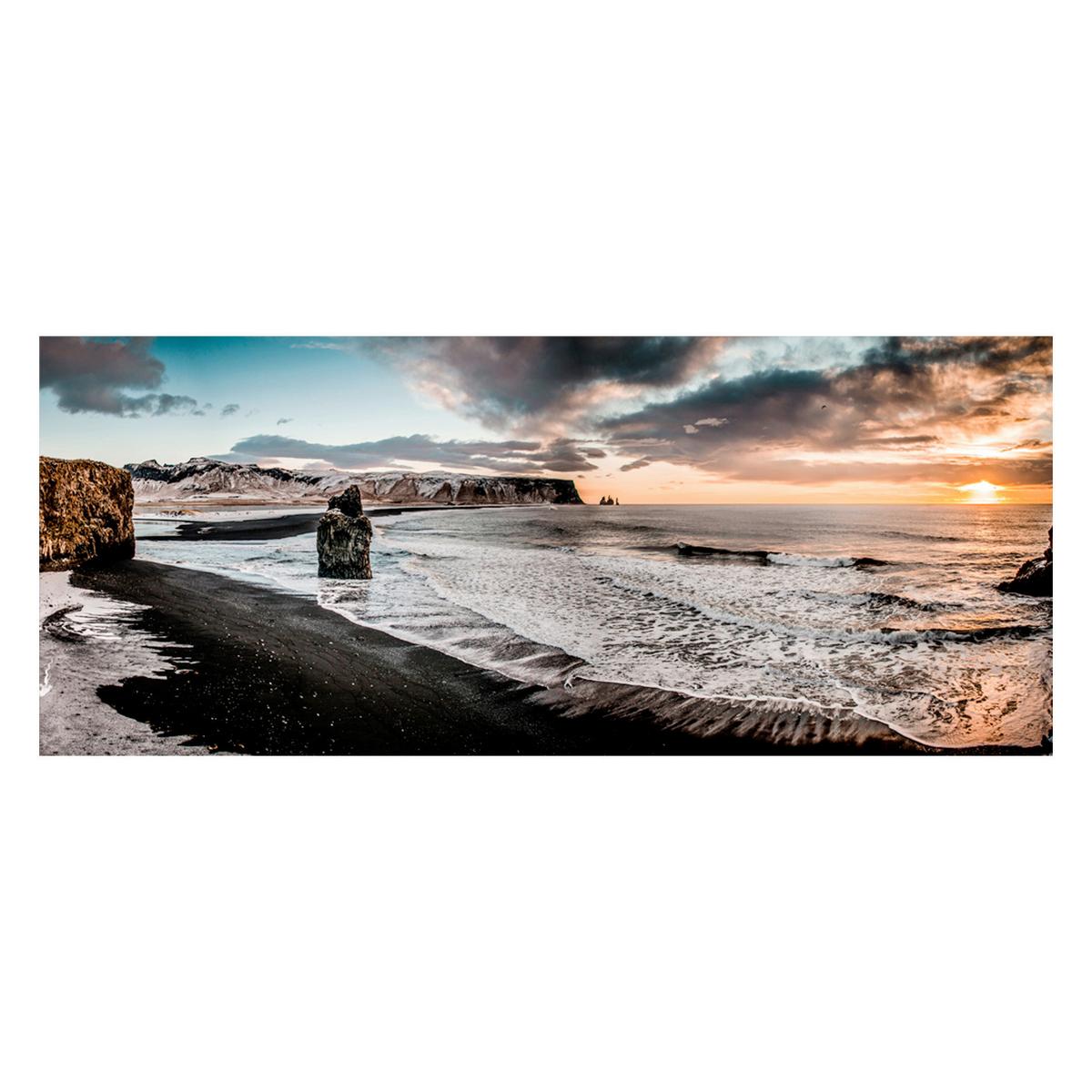 Glasbild Multicolor ca. 125x50cm - Multicolor, Basics, Glas/Papier (125/50cm)