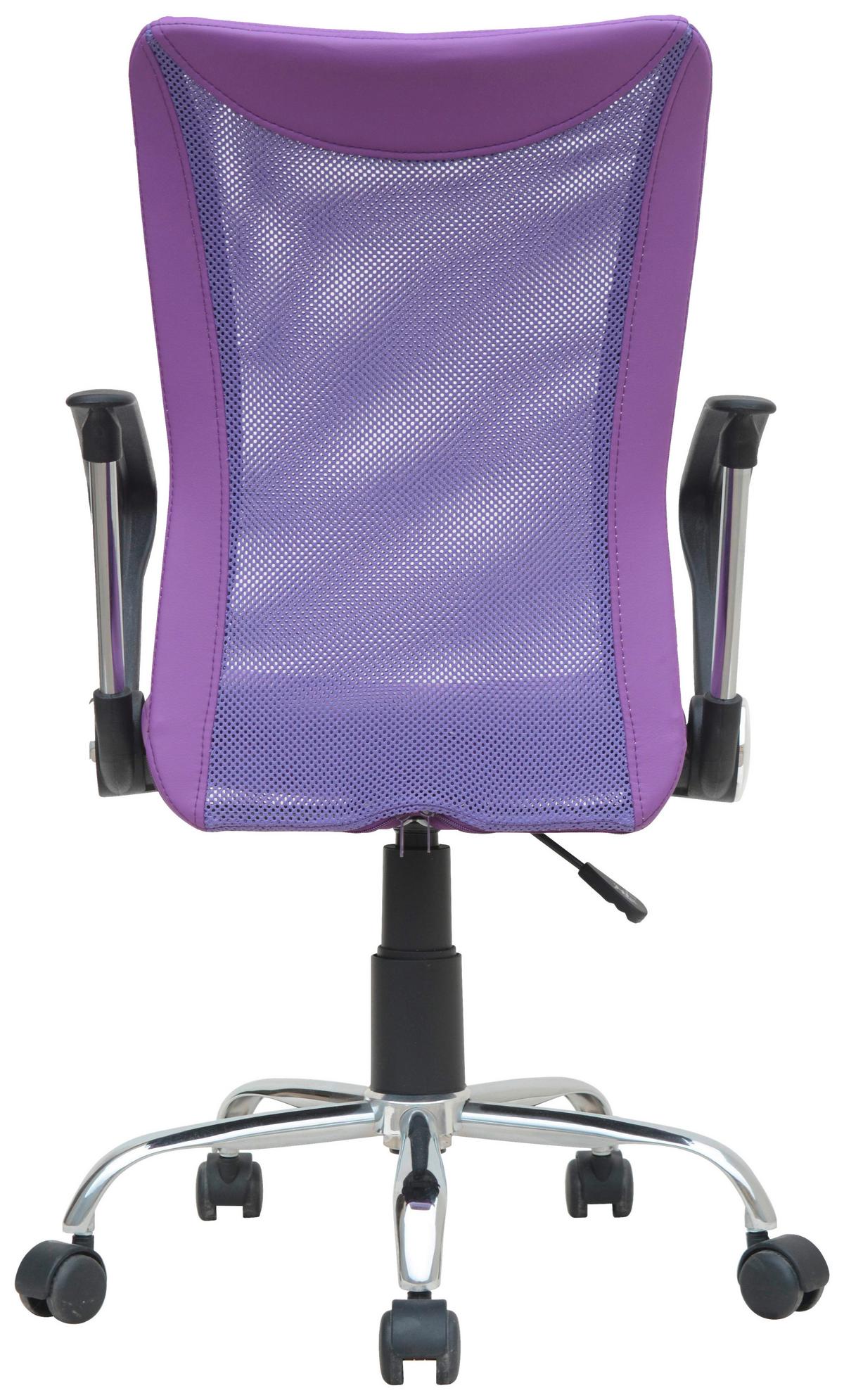 Uredska Stolica Vanessa - ljubičasta/boje kroma, Moderno, drvo/metal (47/88,5-98,5/54cm) - Modern Living