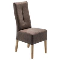 KRZESŁO FABIUS - brązowy/kolor dębu sonoma, Konventionell, tkanina/drewno (44/103/63cm) - Carryhome