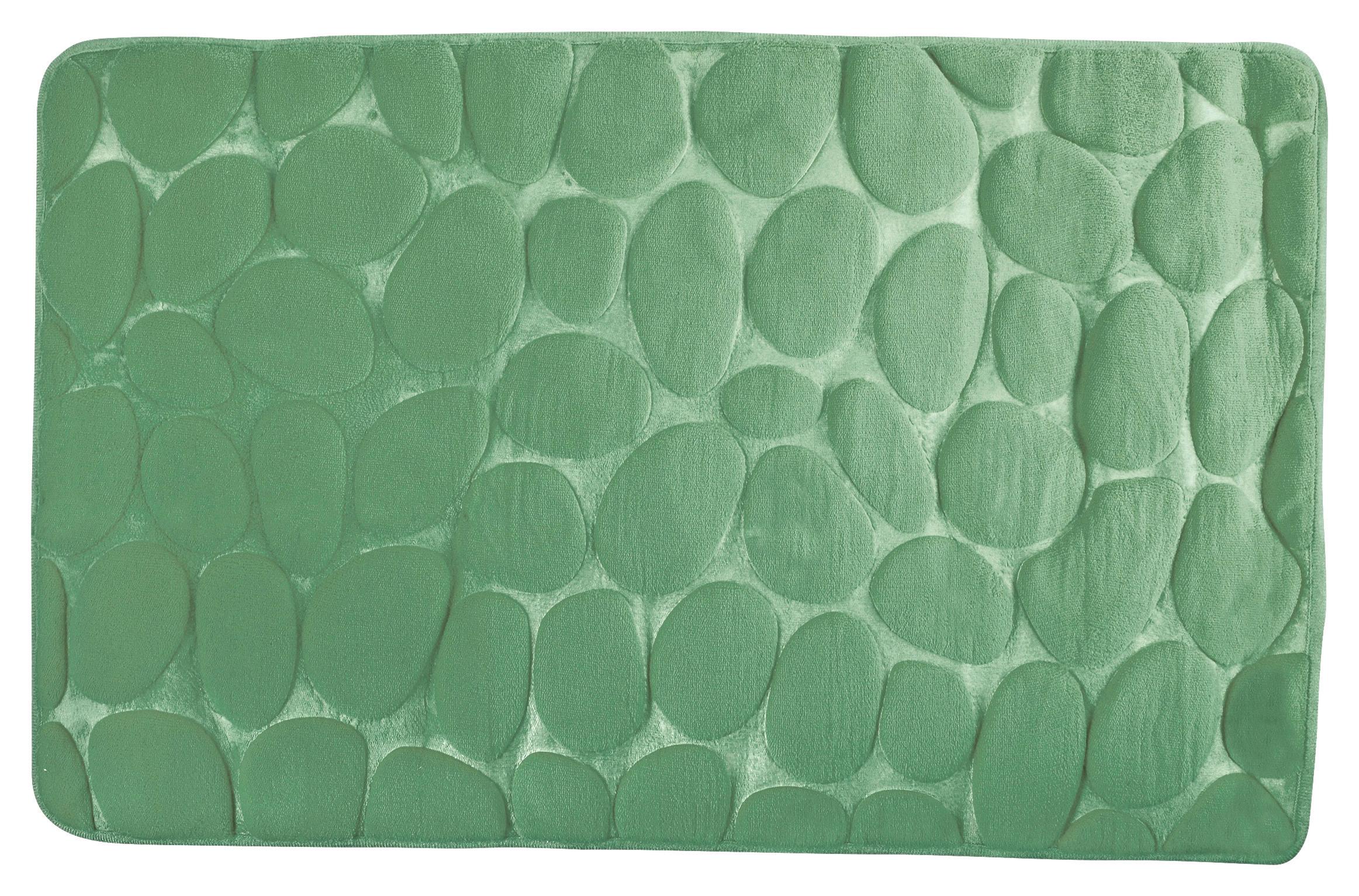 Badteppich 142025 Kiesel - Grün, Konventionell (50/80cm) - Spirella