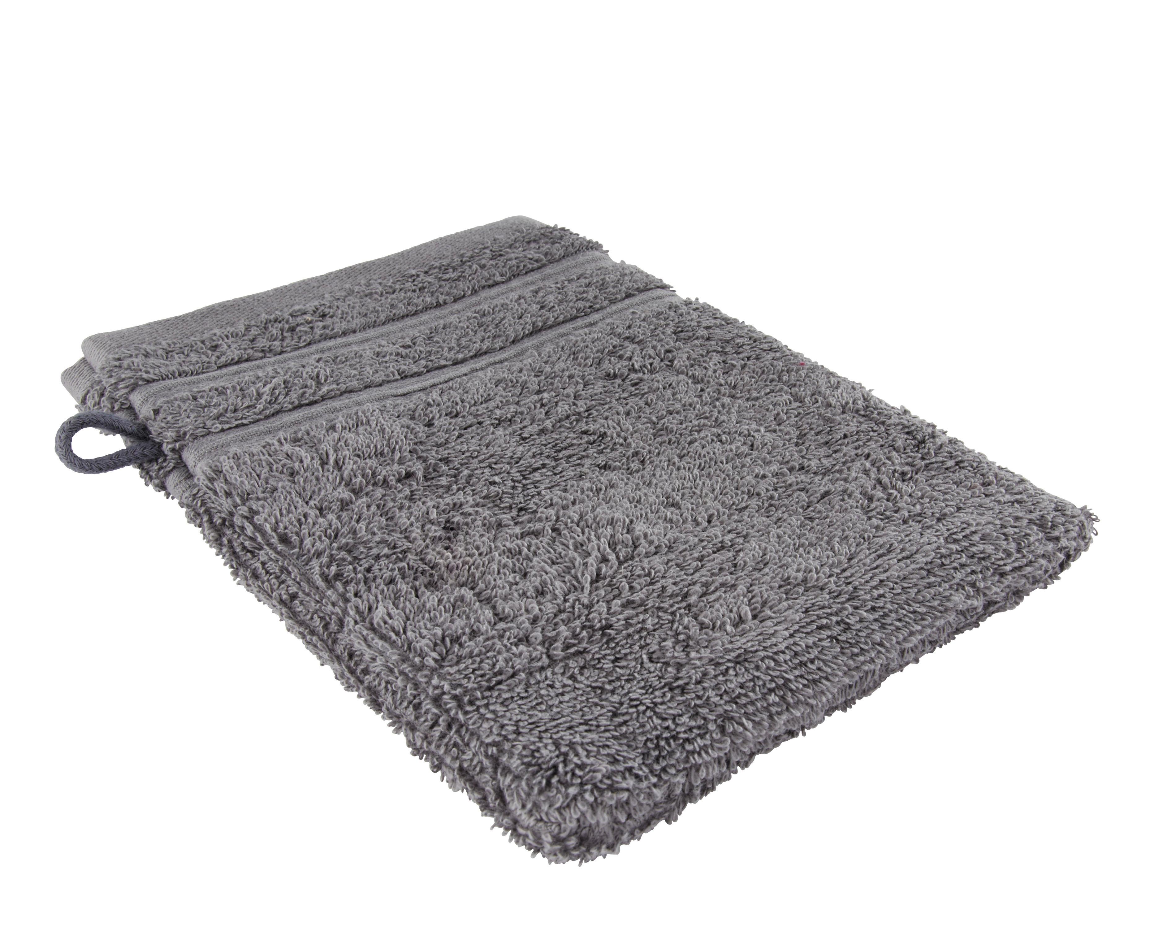 Waschhandschuh Melanie in Anthrazit - Anthrazit, Textil (16/21cm) - Modern Living