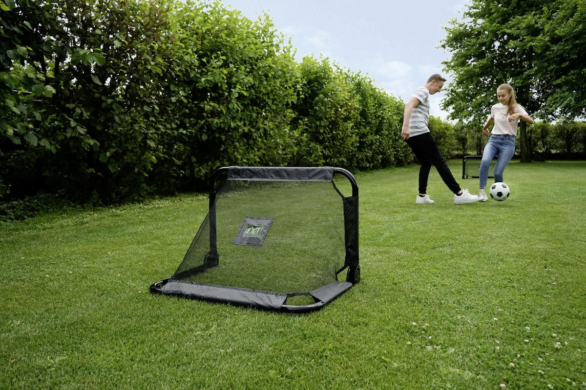 Nogometni Gol Exit Pico, 2 Kos - črna, Konvencionalno, kovina/umetna masa (90/60/60cm) - EXIT Toys