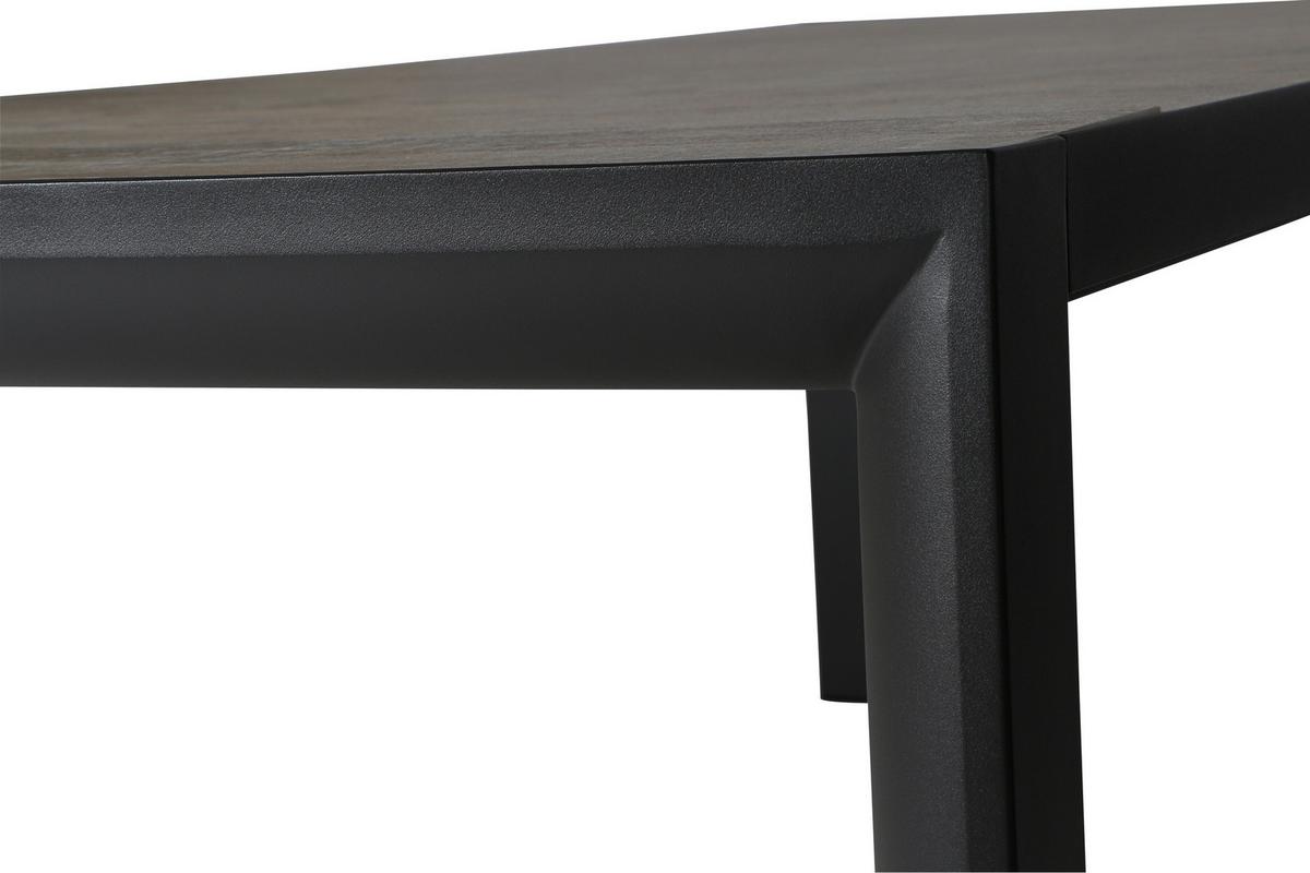 Gartentischgruppe Velia 7-tlg. Anthrazit - Dunkelgrau/Anthrazit, Basics, Keramik/Kunststoff (100/74/220cm) - Siena Garden