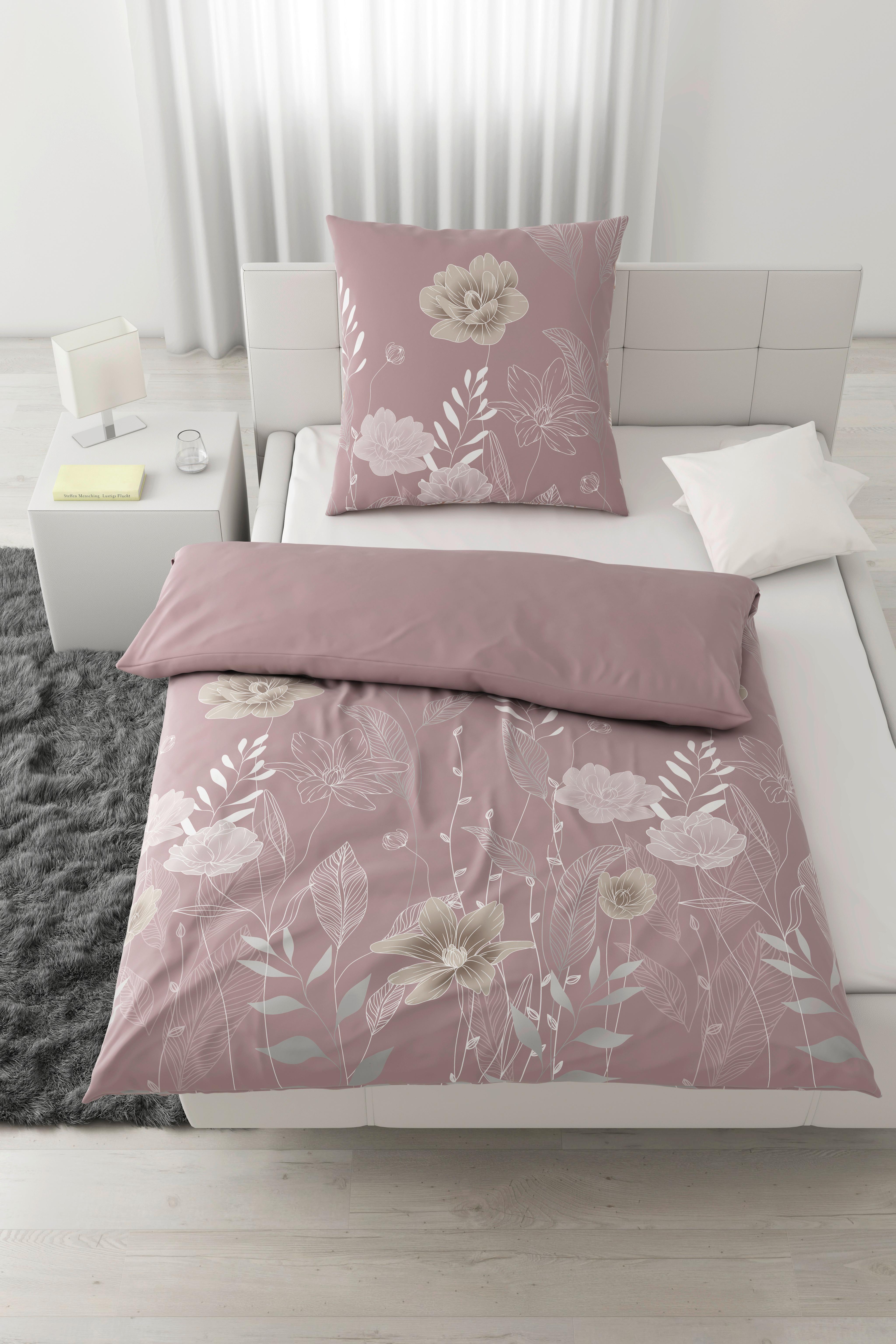 Bettwäsche Nala XL Mauve ca. 155x220cm - Mauve, ROMANTIK / LANDHAUS, Textil (155/220cm) - Modern Living