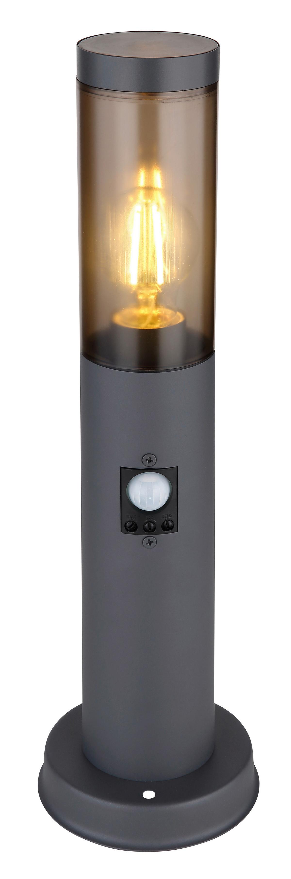 Außenleuchte Boston in Anthrazit/Grau max. 15 Watt - Anthrazit/Grau, Design, Kunststoff/Metall (12,7/45cm) - Globo