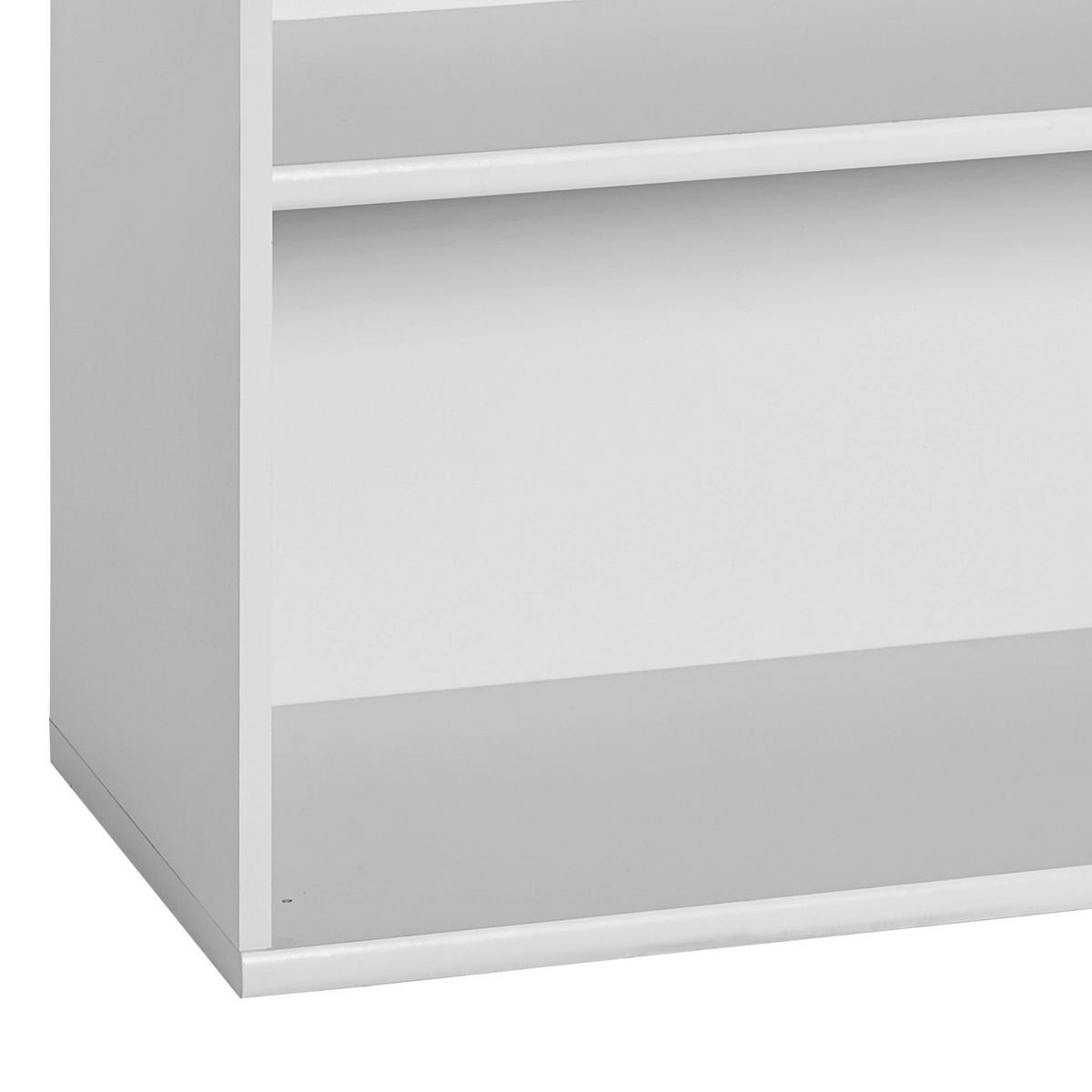 Aktenregal "Serie 4000" , hellgrau - Hellgrau/Schwarz, Basics, Holzwerkstoff/Kunststoff (100/75,4/39,5cm) - MID.YOU