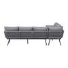DINING-LOUNGESET CAMILLA - Grijs, Modern, Textiel/Glas (252/65/68cm) - Bessagi Garden