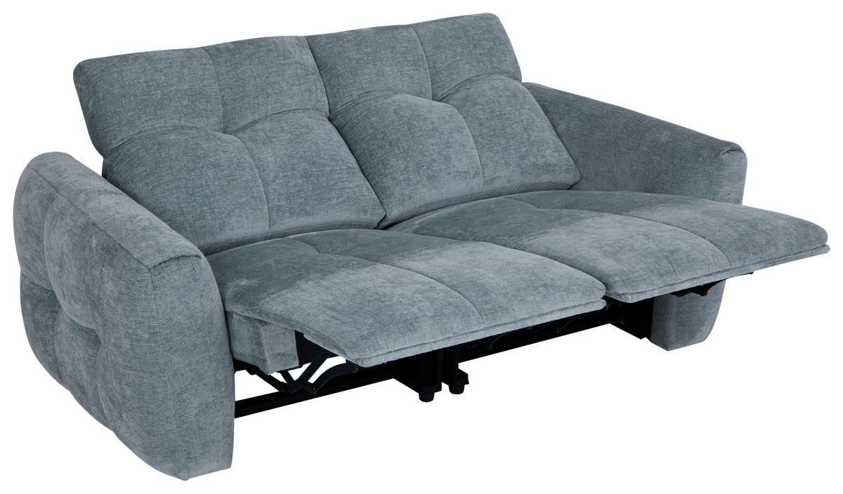 Dvosjed Luna - crna/svijetlo plava, Moderno, drvo/metal (192/80/105cm) - Mömax