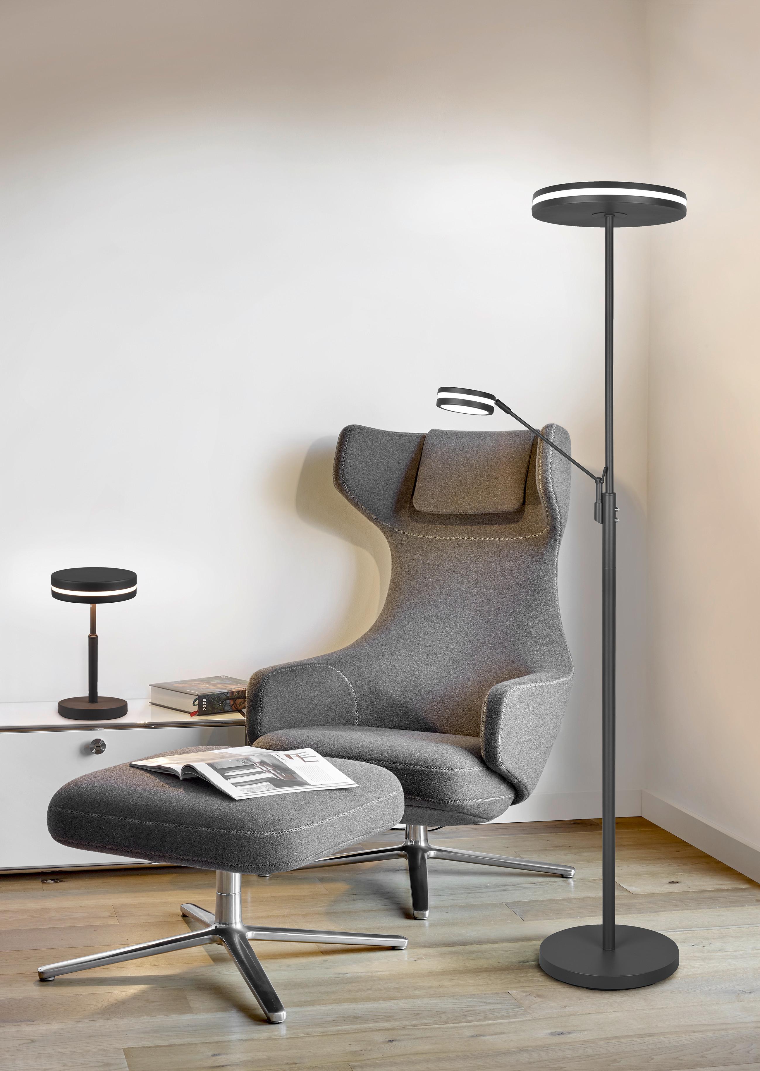LED-Stehleuchte Franklin Anthrazit max. 35 Watt - Anthrazit, Design, Metall (35,2/181cm) - Trio Leuchten