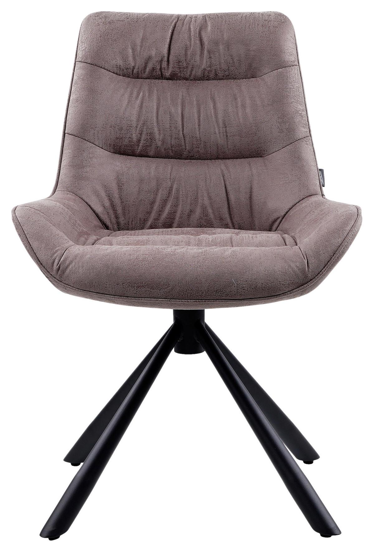KRZESŁO HEIKO - czarny/taupe, Design, metal/tkanina (57/84/63cm) - Hom`in