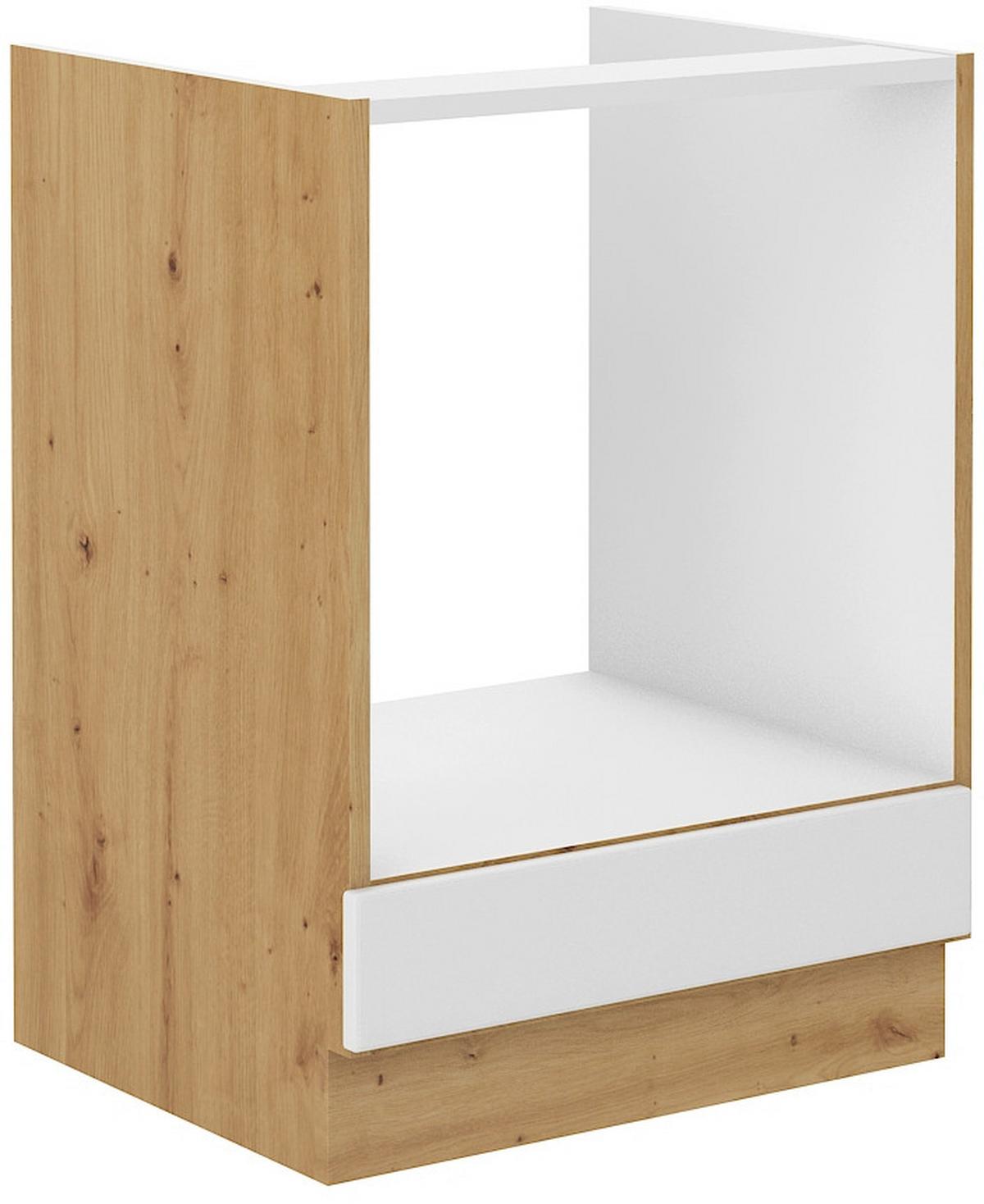 Corp inferior de bucatarie STILO - alb/stejar Artisan, Modern, material pe bază de lemn (60/82/52cm)