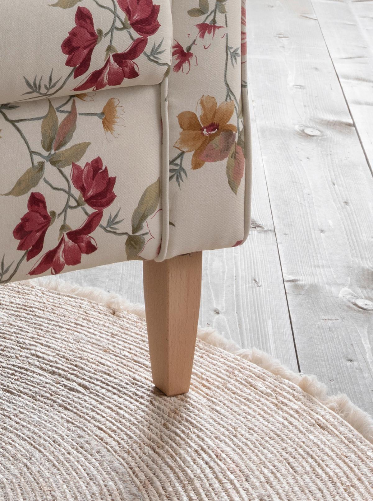 Relaxsessel Asino Beige/Rot Webstoff - Beige/Rot, KONVENTIONELL, Holz/Textil (80/102/86cm) - Livetastic