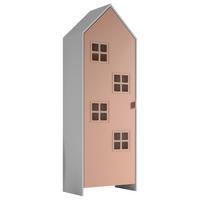 Kinderkleiderschrank Casami ca. 58x171x37 cm Weiß/Pink - Pink/Weiß, MODERN, Holzwerkstoff/Metall (57,6/171,3/37cm) - MID.YOU