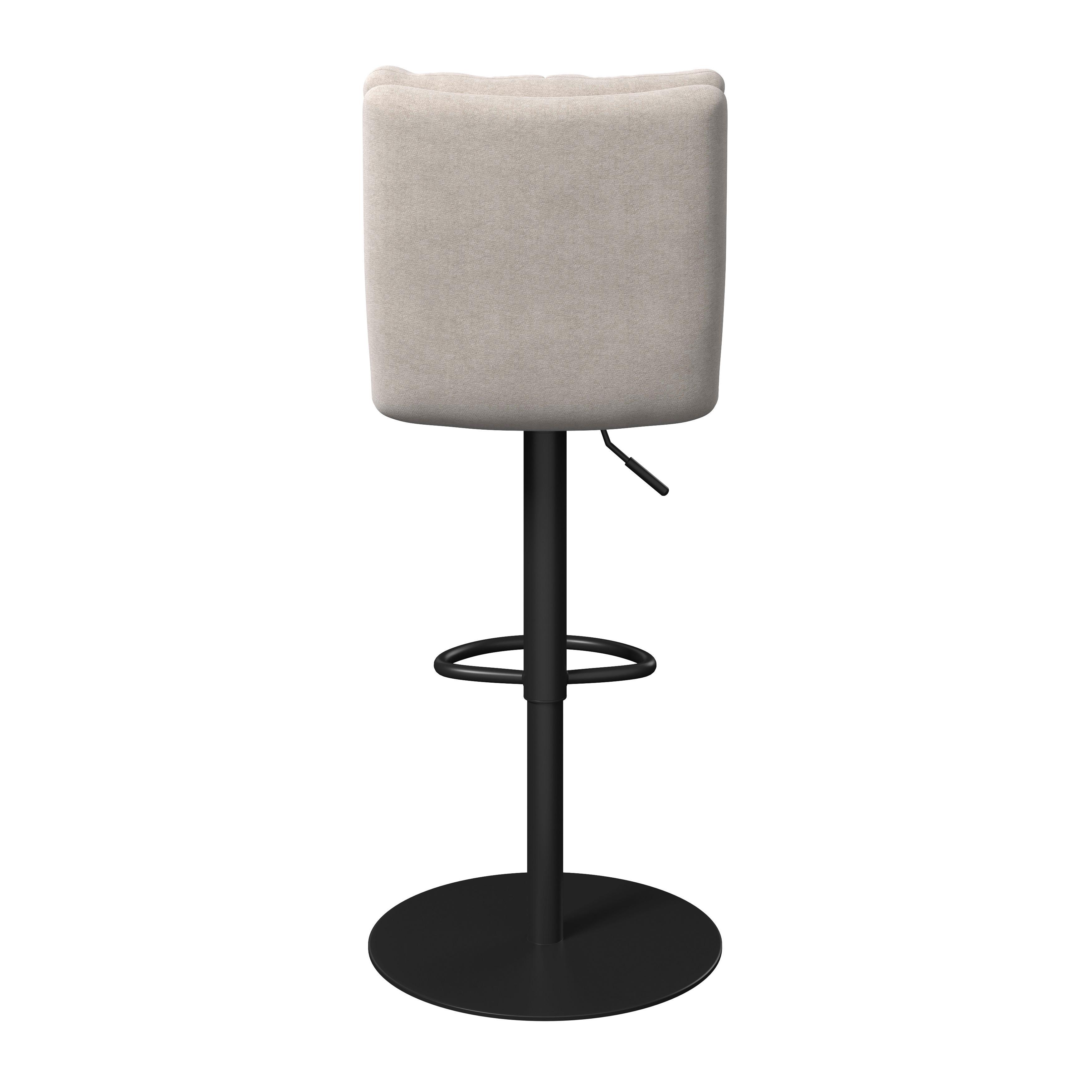 BARPALL CAJA - svart/cremefärgad, Modern, metall/trä (47/87-107/49cm) - Bessagi Home