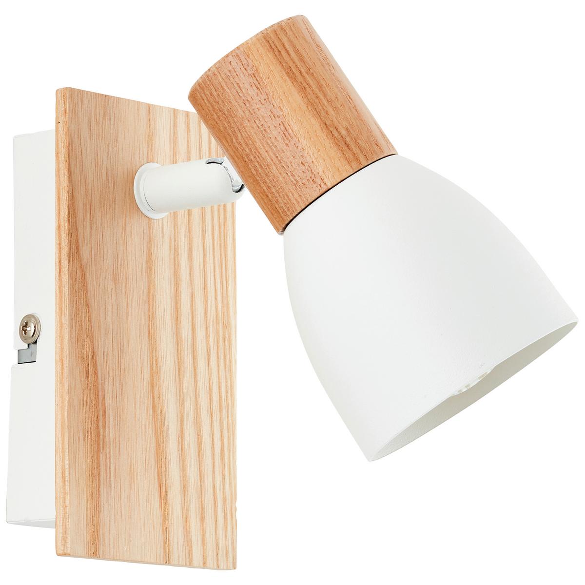 Strahler Daintree Naturfarben/Schwarz max. 28 W - Naturfarben/Weiß, Basics, Holz/Metall (7/14cm) - Brilliant
