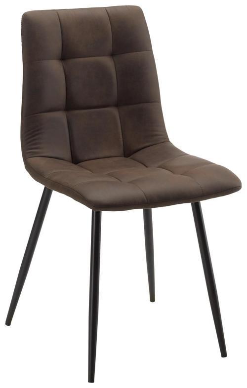 Stuhl in Braun - Schwarz/Braun, Lifestyle, Holz/Textil (45/88/54,5cm) - Modern Living