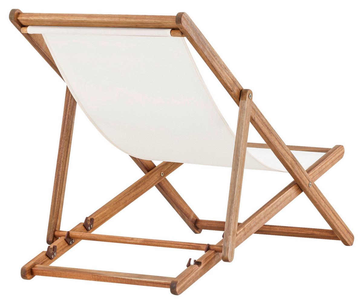 STRANDSTUHL PEACHY - Beige/Naturfarben, KONVENTIONELL, Holz/Textil (57/80/105cm) - Gardenson