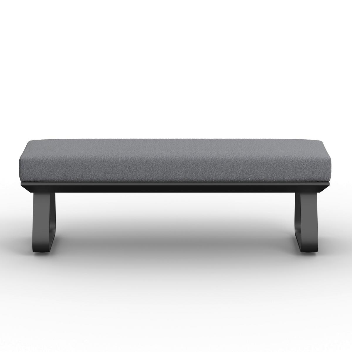 Dining-Loungeset Emma Dunkelg Outdoorstoff/Metall/Polywood - Dunkelgrau/Naturfarben, MODERN, Kunststoff/Textil - Bessagi Garden